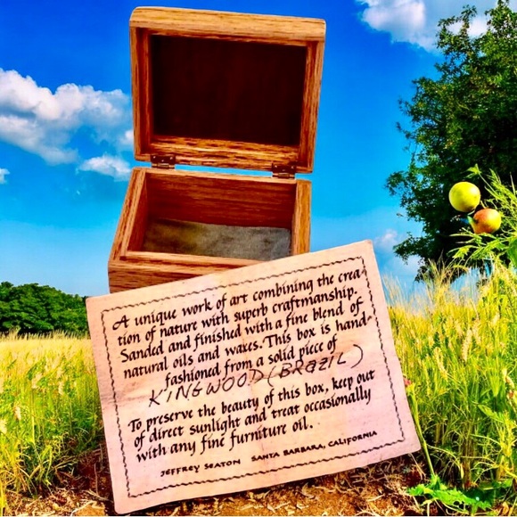 Vintage '78 Wood Trinket Box Artist Signed Gruenberg KINGWOOD FROM BRAZIL - Picture 1 of 16